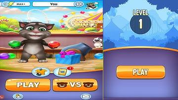 Talking Tom Bubble shooter(Android) Level 1 gameplay (English Commentary)