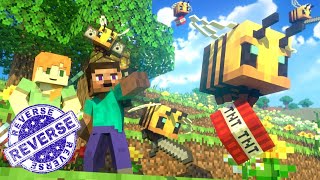 Bees Fight: BLOOPERS - Alex and Steve Life (Minecraft Animation)