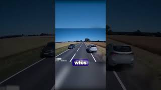 Kierowca Wyprzedza W Ostatniej Chwili Przez Co Uszkodzi Auto I ci Znak Od Miejscowoci I Uciek