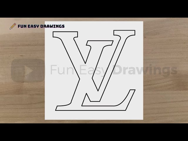 Gold Drawing - Louis Vuitton Logo  How To Draw With Gold Marker 