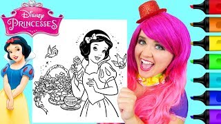 Coloring Snow White Disney Princess Coloring Page Prismacolor Markers | KiMMi THE CLOWN
