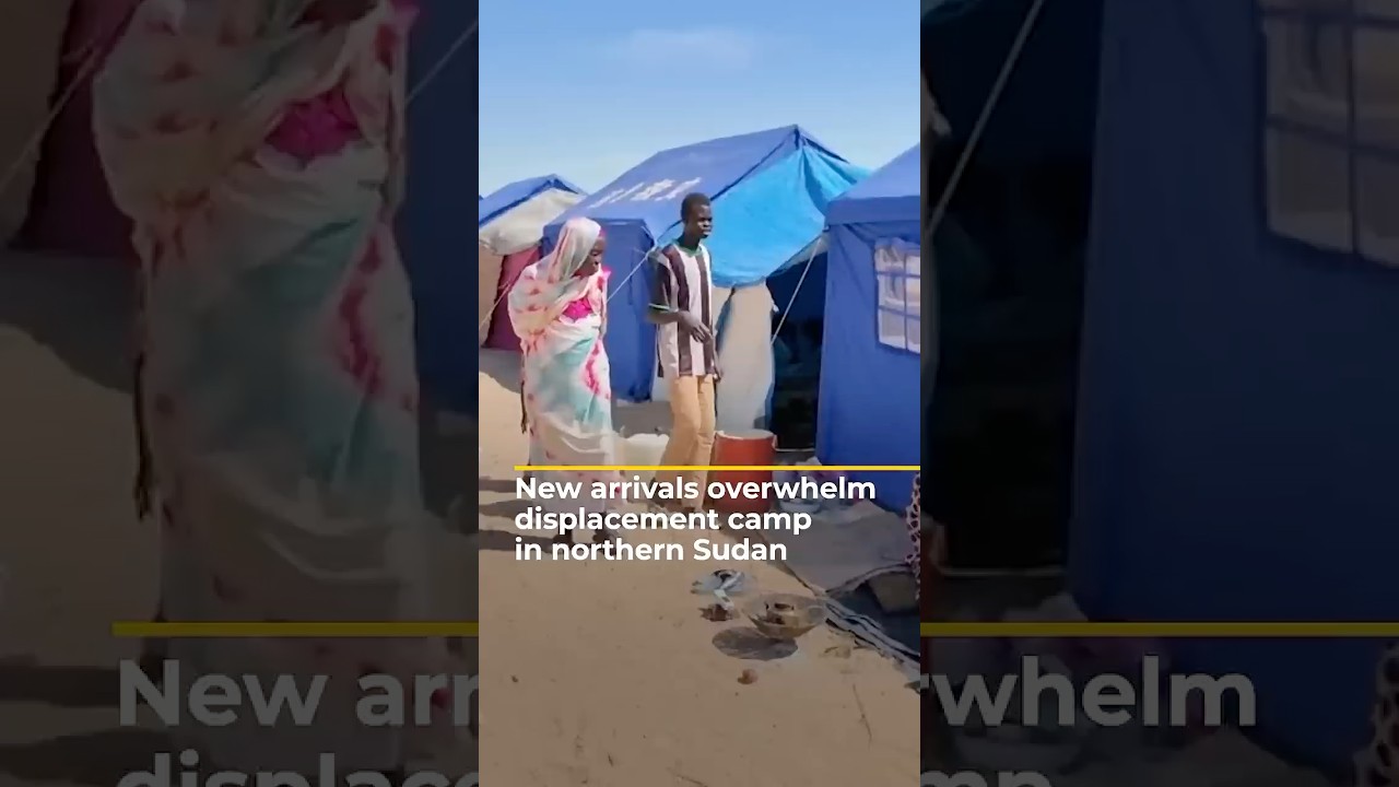 مخيم للنازحين ينفد من الإمدادات المخصصة للنازحين الفارين من حرب السودان | AJ #shorts