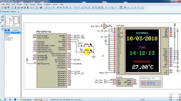 PIC16F877A with DS3231 and ST7735R TFT Proteus simulation