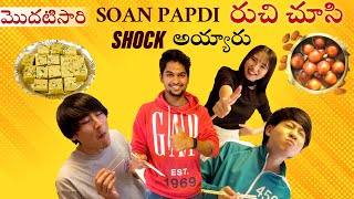 Japanese can't stop eating Soan papdi and Gulab jamun | Priceless Reaction | Food Vlog @maharajapan1546