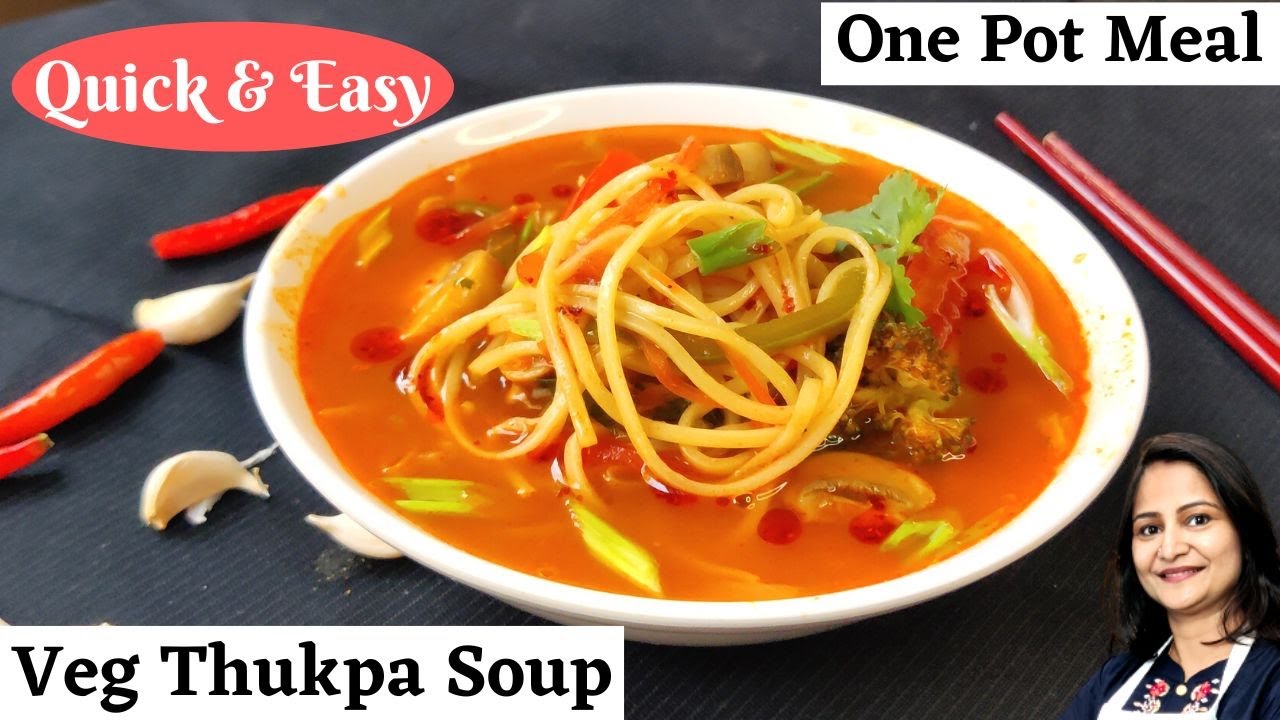 Veg Thukpa Recipe Tibetian Thukpa Veg Noodle Soup How to make Veg