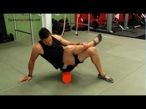 Piriformis muscle foam roller exercise