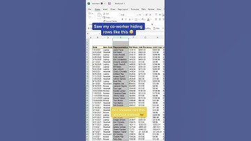 How to hide columns without the mouse. #excel #shorts