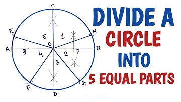 How to divide a circle into 5 equal parts........
