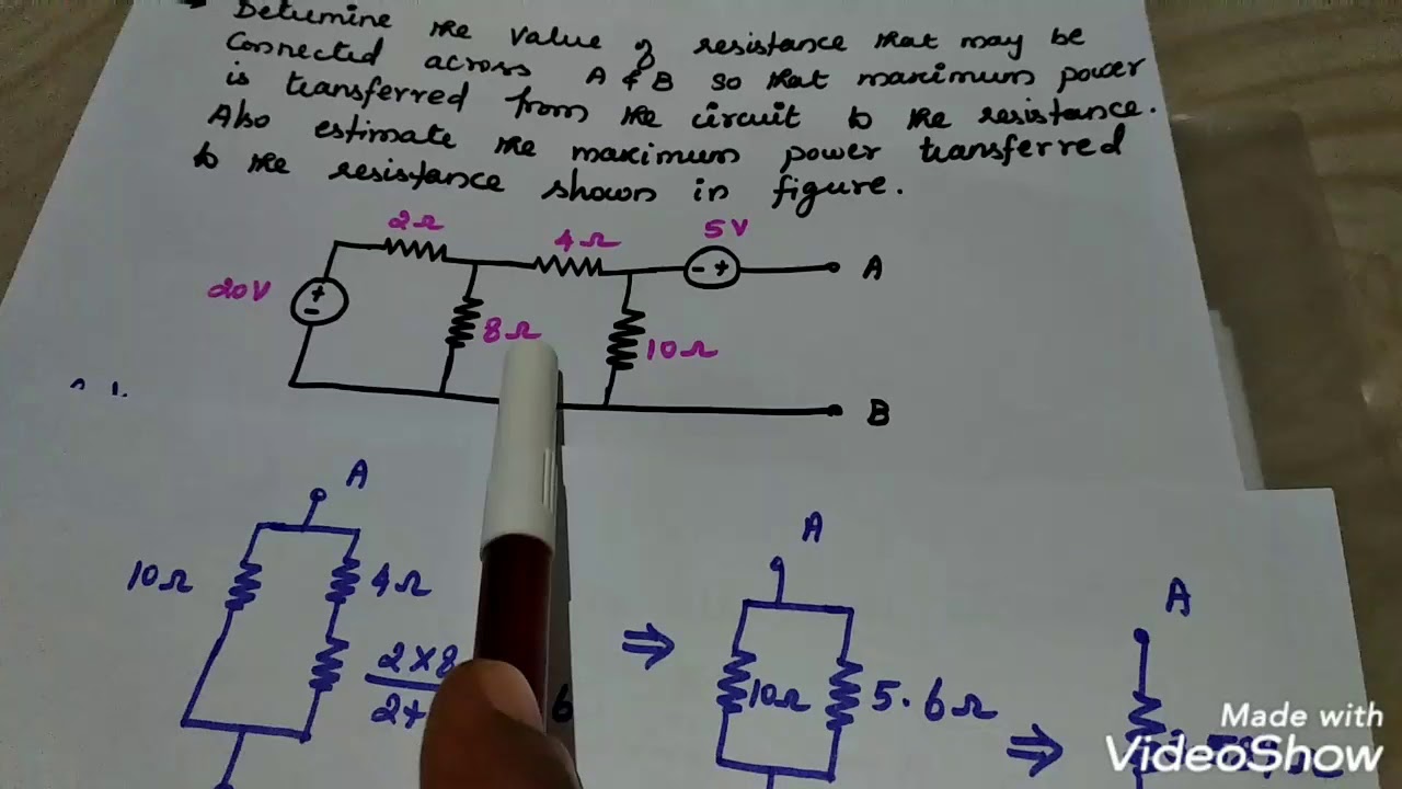 Maximum Power Transfer Theorem problem#1 in Tamil - YouTube