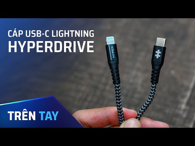 Trên tay bộ 3 dây sạc USB-C to Lightning HyperDrive Tough, Lanyard, Keychain