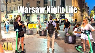 WARSAW 🇵🇱 NIGHTLIFE (JUST WATCH THIS NOW) 4K HDR VIDEO WALKING TOUR IN POLAND