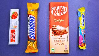 Snickers & Milkybar Chocolate Unwrapping ASMR | Chocolate Satisfying Video for Relaxing | Kitkat screenshot 5