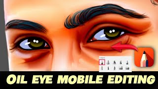 Oil Eye Editing in sketchbook || Oil Painting tutorial in Mobile😈//தமிழ் screenshot 5
