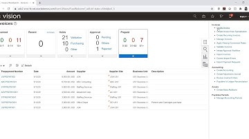 Oracle Fusion Financials - Accounts Payable - Supplier creation & Dashboard