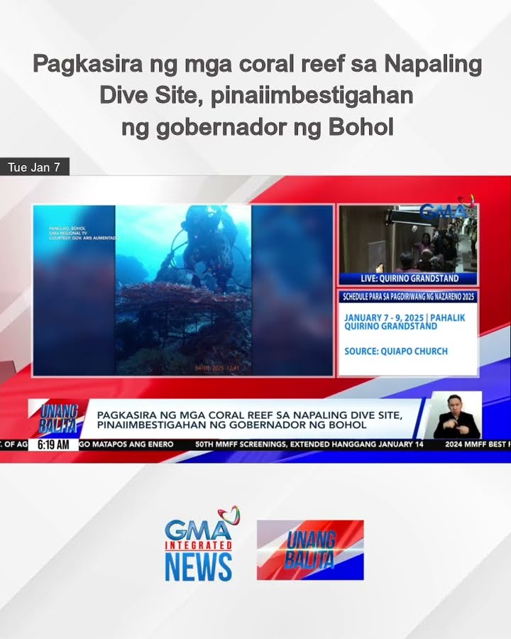 Pagkasira ng mga coral reef sa Napaling Dive Site, pinaiimbestigahan ng gobernador... | Unang Balita