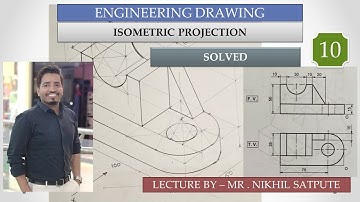 Engineering Drawing | Isometric Drawing Problem  10 | Easy Drawing Techniques | Learn with nikhil