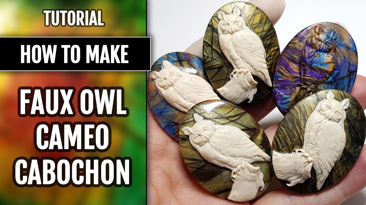 FREE | How to make - Faux Owl Cameo Labradorite Cabochon! Tutorial.