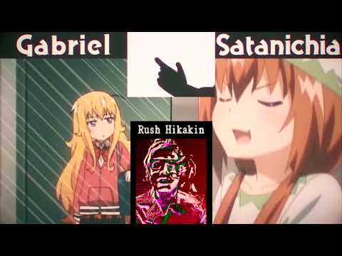 Satanichia & Gabriel vs Rush Hikakin (Mashup) #ボイパ対決 Bad Apple!!