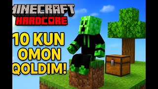 🌍 Oneblock Hardcore’da 10 KUN OMON QOLDIM! 😈| #minecraft #criperman_pro_uz
