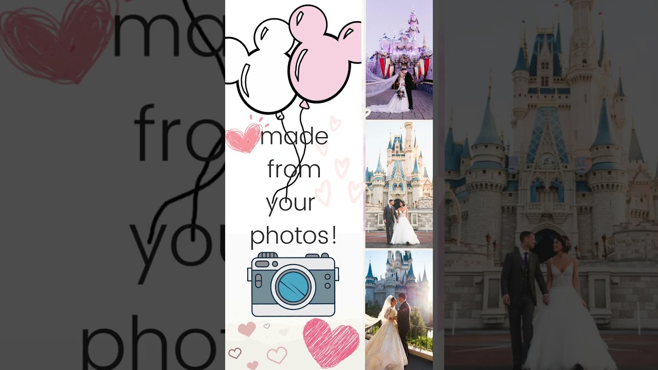 Disney wedding theme ideas- Custom Made Disney Wedding Cake Toppers made from your photos. 