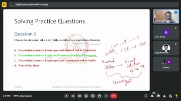 NPTEL LIVE SESSIONS - Computational Fluid Dynamics for Incompressible Flows - Week 3