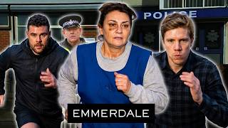 Robert And Aaron Help Moira Escape Jail | Emmerdale