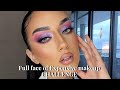 Full face of expensive makeup challenge young couture