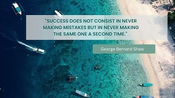 Success does not consist in never making mistakes I Motivational Quotes