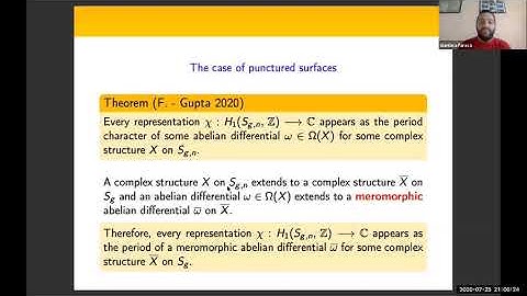 Talk by Dr. Gianluca Faraco (IISc, Bangalore) at Virtual Math Fest 2020