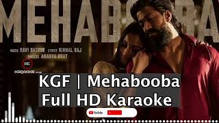 Mehabooba HD karaoke song  | KGF Chapter 2 | RockingStar Yash | Prashanth Neel|Ravi Basrur|Hombale