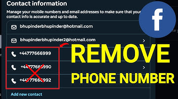 REMOVE PHONE NUMBER FROM FACEBOOK