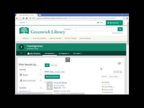 Greenwich Library Website - Account How To