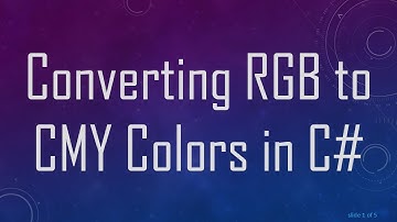 Converting RGB to CMY Colors in C#