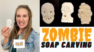 How to Carve a Zombie Face in Soap | Soap Carving Step by Step screenshot 5