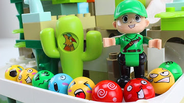 Satisfying Building Block Coaster ☆ Marble Run Race ASMR DIY Lego Duplo Forest Track #76