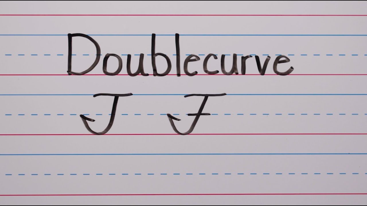 Writing in cursive: Uppercase doublecurve letters (T, F) - YouTube