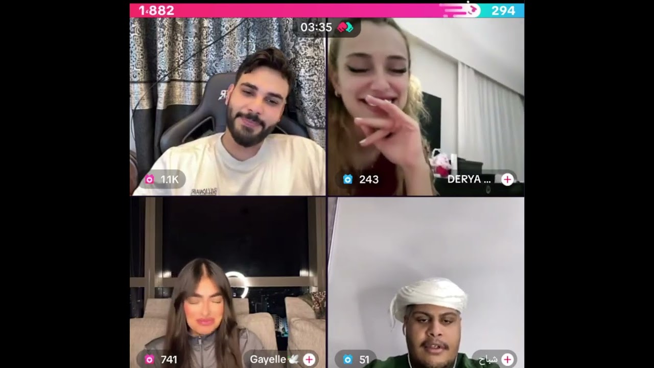 محمود المكسيكي مع كايا و كيست رباعي مع شباح و داريا التركية من بث 23\8