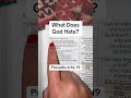 what does God hate ? #jesus #god #hate #christian #bible