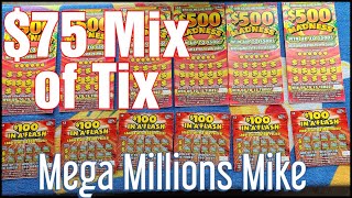 Monday mix of tickets: $75 in florida lottery scratch offs