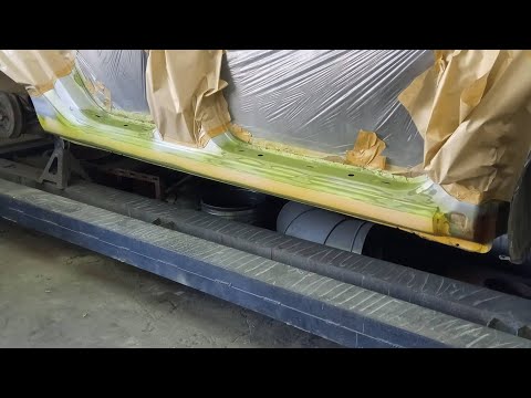 Очередная Corolla , очередная замена порога (подготовка и покраска)
