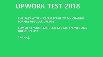 Upwork php test 2018