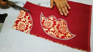 Very popular boat neck blouse design || Blouse || cutting and stitching back neck blouse design