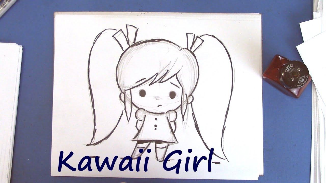 How to Draw a Kawaii Girl - Easy to Draw! - YouTube