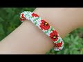 Herringbone beaded bracelet/DIY bracelet/Браслет из бисера/Браслет МАКИ/Бисероплетение/Жгут иглой