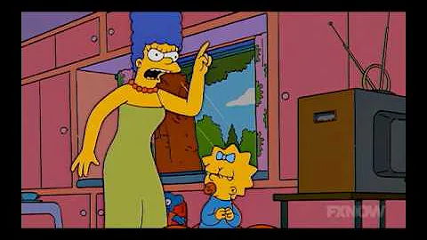 Marge Gets Mad at a Sesame Street Character - The Simpsons