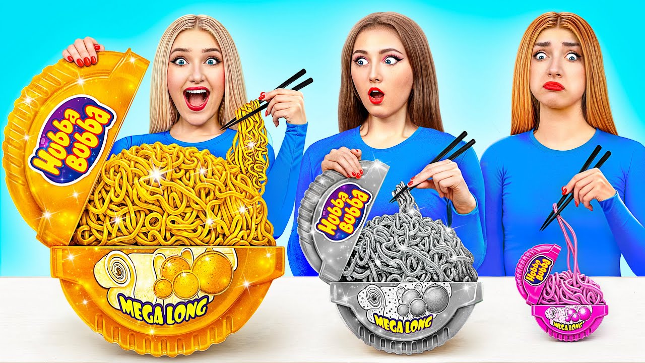 Бедная vs Богатая vs Ультра Богатая еда Челлендж | Вкусные Кухонные Лайфхаки от Multi DO Challenge