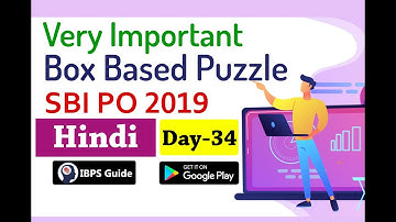 Very Important Box Based Puzzle | SBI PO 2019 - Reasoning Ability in Hindi | (Day -34)
