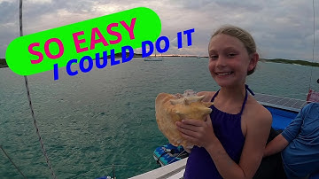 How to make a conch shell horn, so easy a kid can do it.