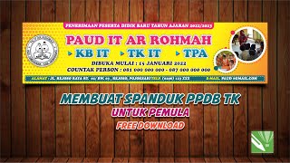 Cara Membuat Spanduk PPDB TK di CorelDraw x7 (Pemula)