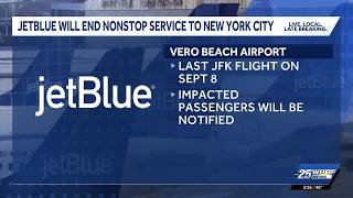 JetBlue to end nonstop Vero Beach to New York flights in September